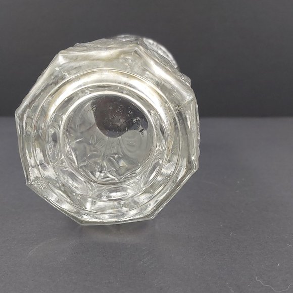 Fidenza Italy Leaf Embossed Frosted Glass Vase Heavy 6 x 3 inch Art Deco Style - Picture 8 of 10